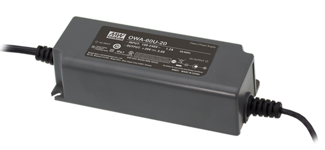 臺(tái)灣明緯LED電源OWA-60U-24美規(guī)防潮適配器