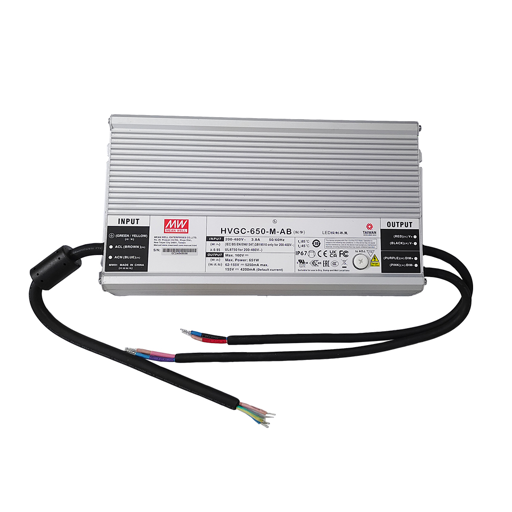 明緯HVGC-650系列650W恒功率型LED驅(qū)動(dòng)器