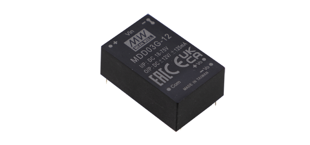 明緯電源MDS03單組MDD03雙組3W DIP封裝DC-DC醫(yī)療級(jí)穩(wěn)壓轉(zhuǎn)換器